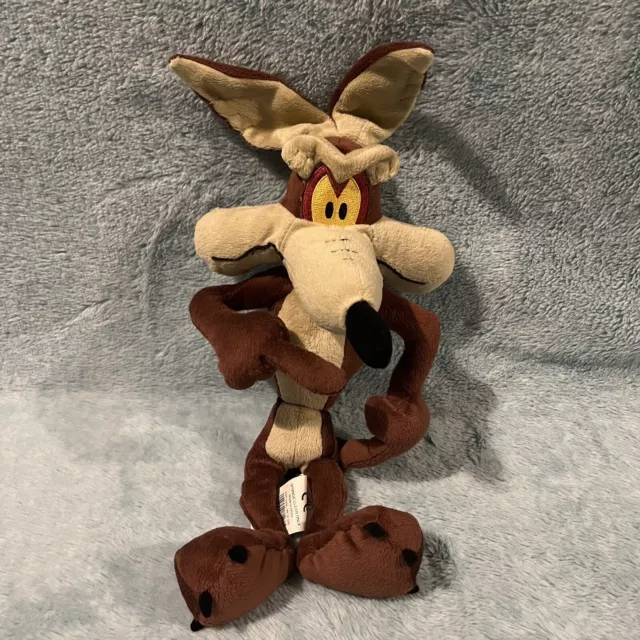 Vintage Wile E Coyote Looney Tunes Boots Plush Soft Toy Teddy Warner Bros 14"