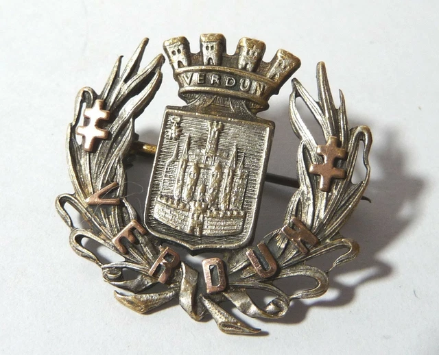 Broche Vintage Ancienne En Métal Doré - Motif Palme 'Souvenir De GÉRARDMER' - Occasion
