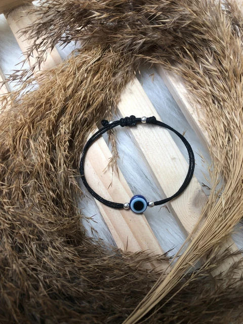 Turkish Blue Evil Eye Bead Good Luck Adjustable Bracelet Jewellery Women Men