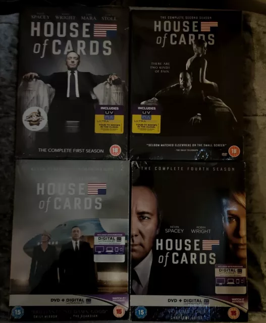 House Of Cards DVD Brand New Sealed Season's 1-4 Includes Digital Ultraviolet