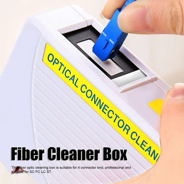 Fiber Cleaner Box End Optic Connector White Cleaning Lightweight SC FC ST Box