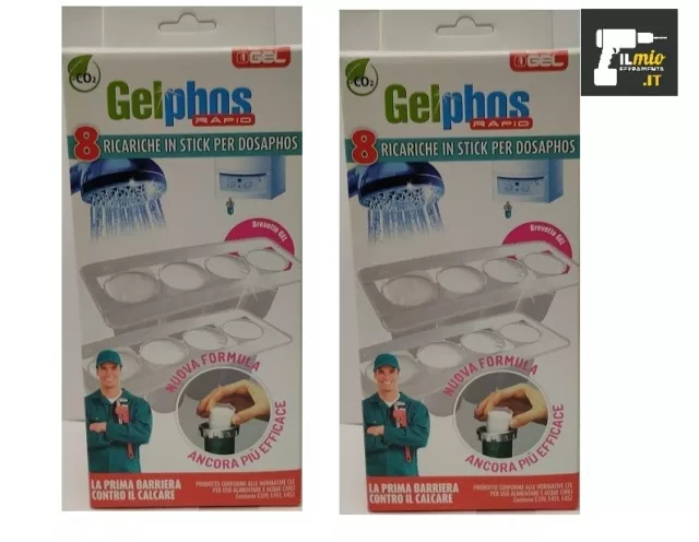 GELPHOS RAPID 8 Ricariche Prodotto Anticalcare In Stick Per Dosaphos EUR  15,00 - PicClick IT