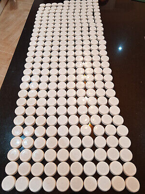 Tapas de botellas de plástico blanco opaco para artes y oficios 276 piezas