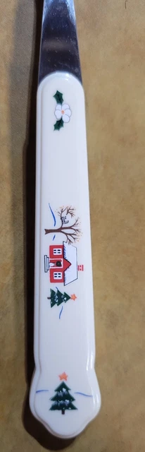 Pfaltzgraff Snow Vintage Christmas Silverware Flatware Set Of 8