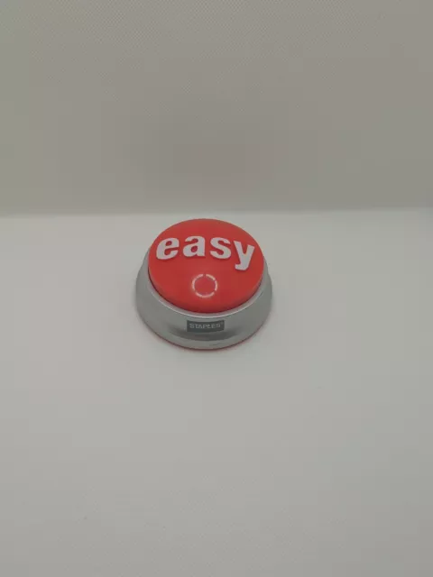 Vintage Staples "That Was Easy" Red Button - Tested & Works! GUC 4.5 Oz Weight