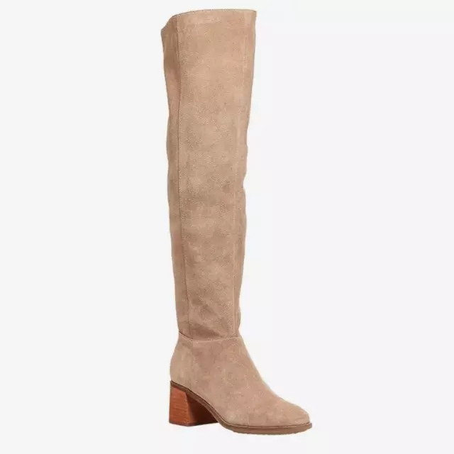 Kelsi Dagger Over the Knee Boots Womens Size 8.5 Almond Image Suede