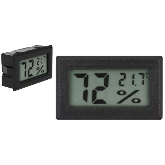 Termometro Digitale Igrometro Umidità Misuratore Temperatura Indoor Lcd Nero