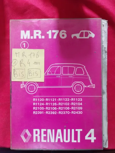 Manuel reparation Carrosserie MR 176 Renault 4 R4 1975 Revue Technique R4L