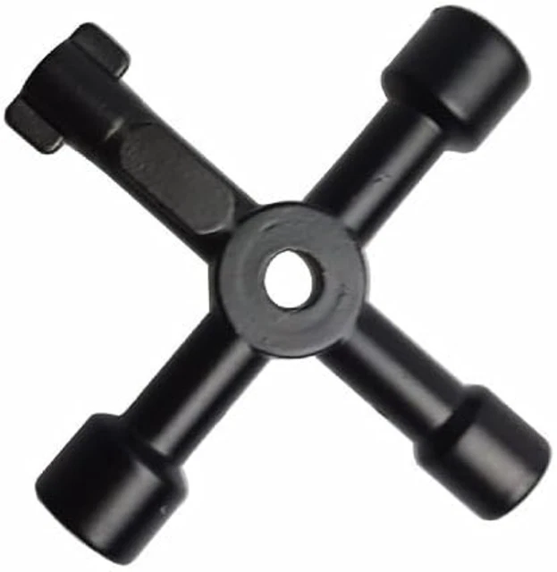 Chiave Multiuso A 4 Vie - Chiave Universale In Lega Di Zinco Per Valvole E Armadi - Foto 7