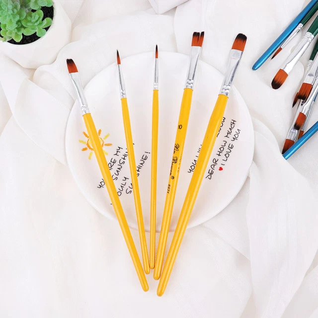 15pcs artista pennello set di nylon acquerello acrilico pennelli pittura ad