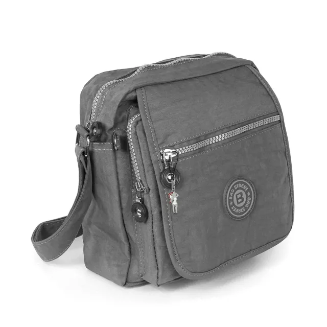 Bag street Nylon Sac à Main pour Femmes Bandoulière Gris 20x10x22 OTJ218K