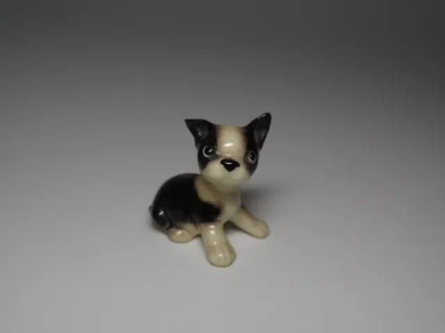 Hagen Renaker Boston Terrier Puppy Seated Miniature Figure Style A-224