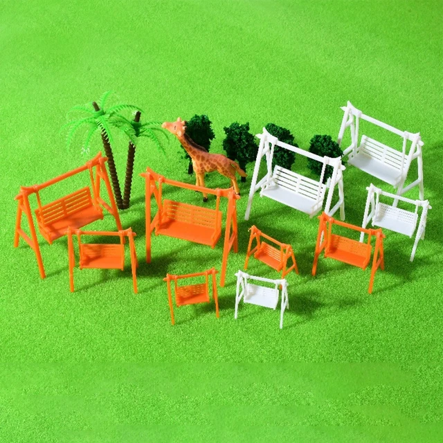 Warmhm Ensemble Miniature de Fauteuil Roulant et Béquilles pour Maison de Poupée en Plastique Décoratif, Modèle Réaliste pour Scène DIY et Décoration Salle à Manger