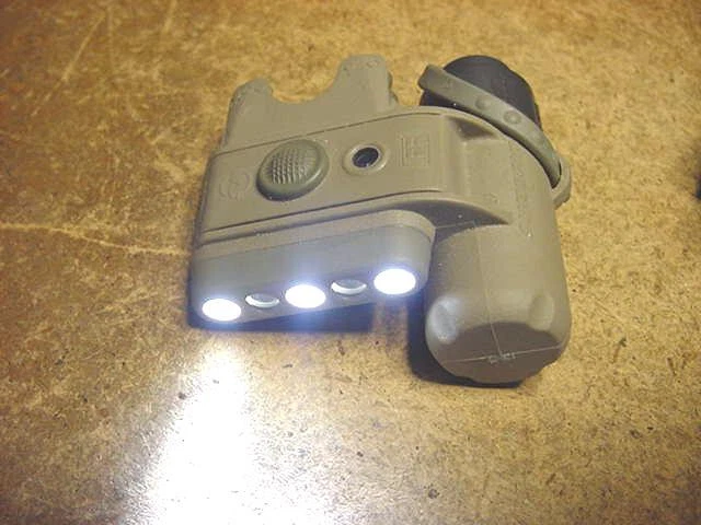SureFire HL1-A Dual Output White/Blue LED Desert Tan Helmet Light