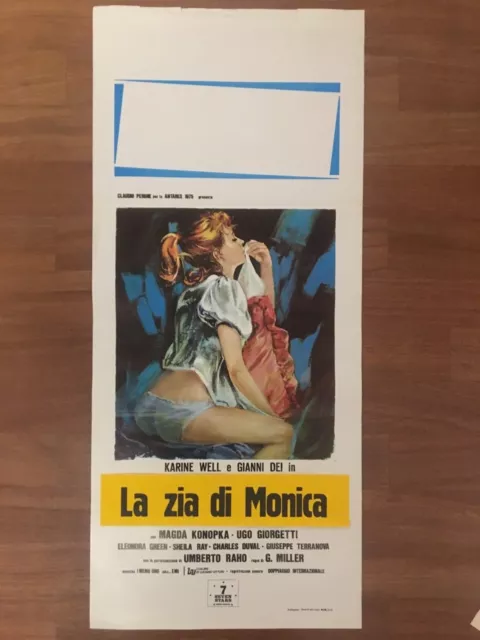 locandina,s30 La zia di Monica Karine Well Gianni Dei,1979 erotico sexy Adult