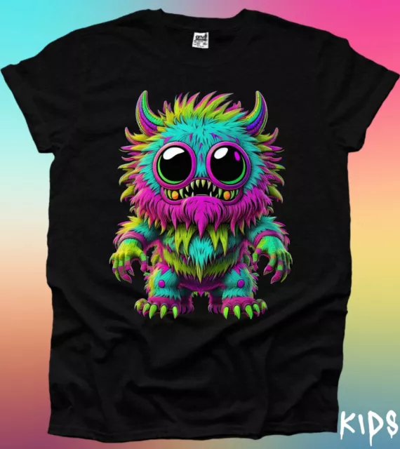 Cute Monster Movie Scary Halloween Teddy T Shirt Boy Girl MESSAGE ME THE SIZE UK