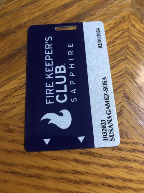 Casino Slots Player Card Potawatomi Fire Keepers Club Wisconsin Tribal Sapphire