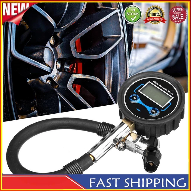 Tester pressione pneumatici auto manometro monitoraggio display LCD 3-200 PSI retroilluminazione LED