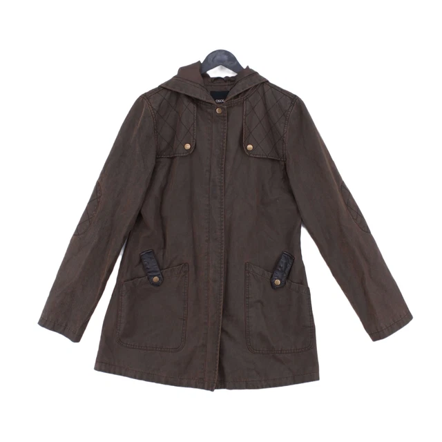 Asos Women's Coat UK 8 Brown 100% Other