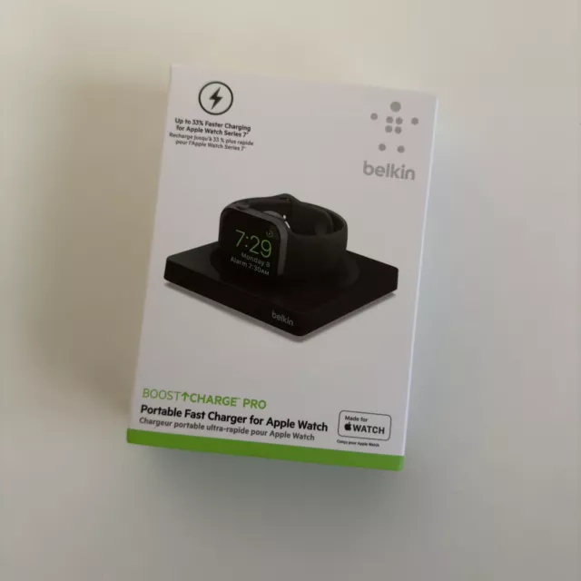 Belkin Boost Charge Pro Portable Fast Charger For Apple Watch (Black)