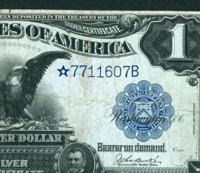 **STAR** $1 1899 (( BLACK EAGLE )) Silver Certificate ** DAILY CURRENCY AUCTIONS