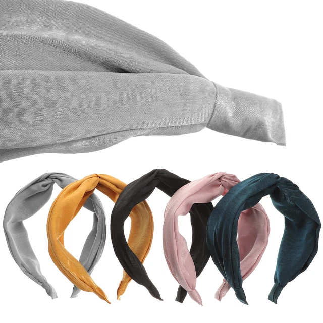 5pcs noués bandes de cheveux large bandeaux à la mode féminine coiffure filles