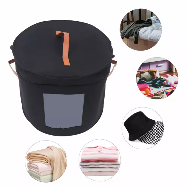 Large Hat Box For Traveling Outside Hat Clothes Storage Box With Dustproof Lid