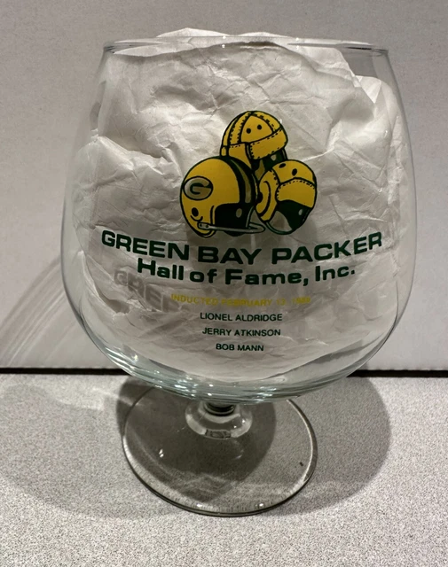 1988 GREEN BAY Packer Hall of Fame Induction snifter glass Historical