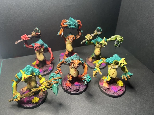 X3 Rockgut Troggoths Warhammer AOS - Figurines Plastique Gloomspite Gitz, Occasion