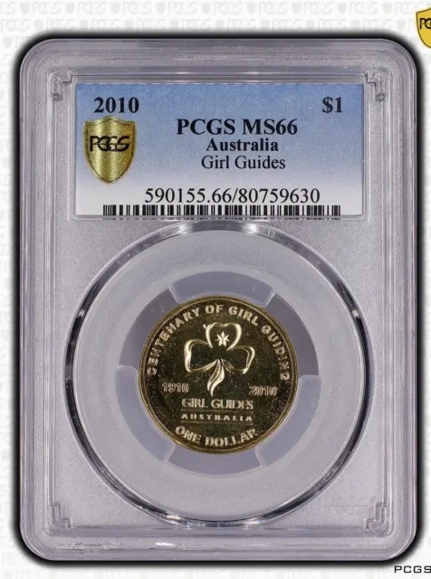 2010  Australian Decimal $1 Coin PCGS Uncirculated MS66 Girl Guides