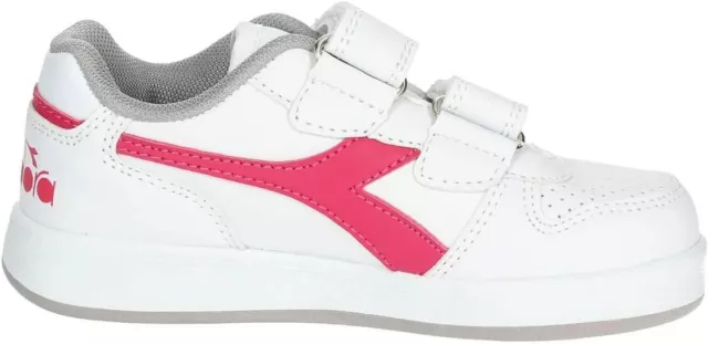 DIADORA  PLAYGROUND PS  SCARPE SPORTIVE BAMBINA da ginnastica a strappo BIANCO 2