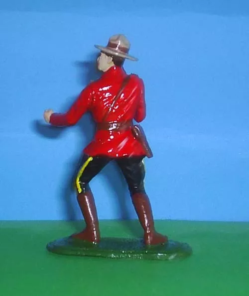 Toy Soldiers Metal Rcmp Royal Canadian Police Officer With Pistol 54 Mm 3