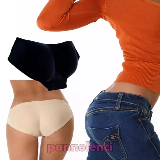 Slip donna modellante push up mutande imbottite glutei perfetti nuovo T1071