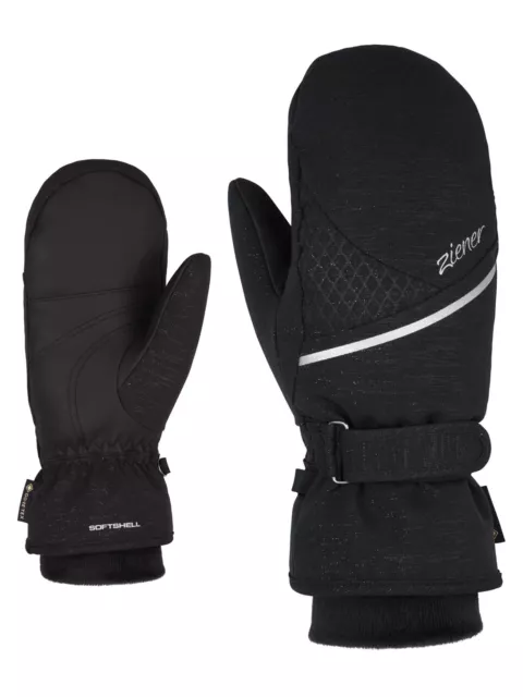 ZIENER Damen Ski Handschuhe Fäustlinge Kiani GORETEX schwarz 309 neu