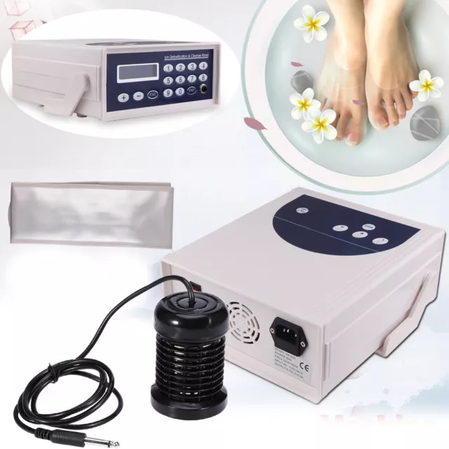 Ionic Detox Foot Bath Cleanse Spa Ion Kit Machine W/Tub Basin Array For Home