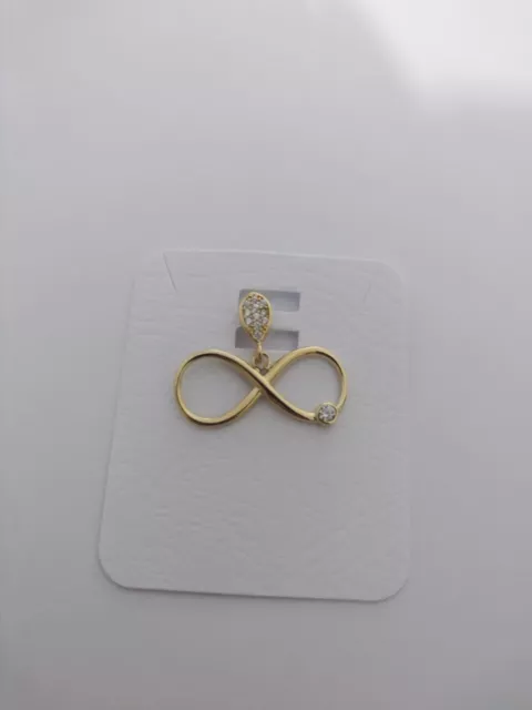 14K Gold Infinity Pendant Charm