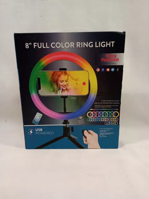 Vivitar 8 inch Full Color Ring Light Brand New  USB Powered