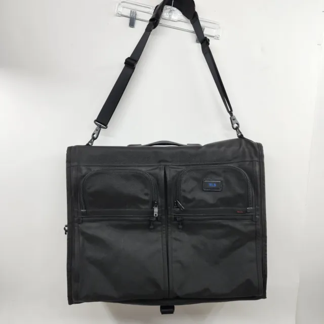 Tumi Alpha Garment Bag 22134dh Bihold Black Ballistic 24” With Extra Storage Bag 2