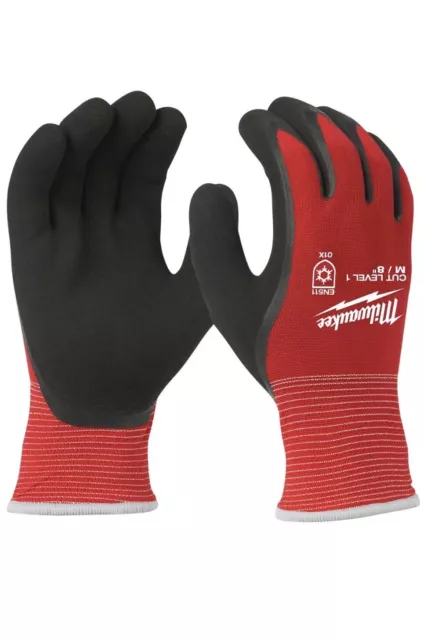 Milwaukee Winter Cut Resistant Level 1 ( Set Of 3 Pairs Size 9/L  ) Work Gloves