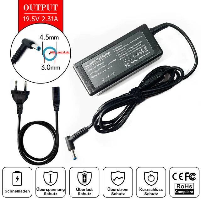 Chargeur Adaptateur Pour PC Portable HP COMPAQ Pavilion 15-e057sc - Neuf, Garantie 1 An