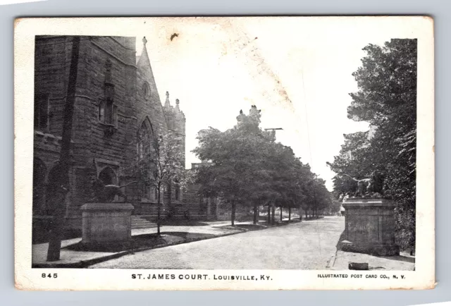 Louisville KY-Kentucky, St James Court, Antique, Vintage Souvenir Postcard