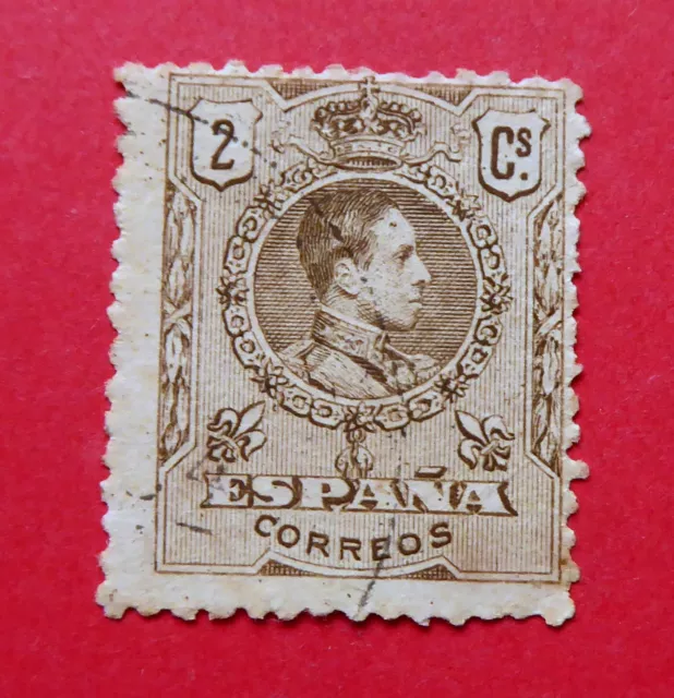 SELLOS Antiguos de España ALFONSO XIII 2 Cs- Old Stamps - Timbres -Briefmarken