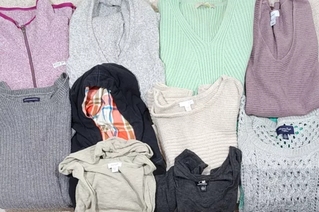 Women's Clothing Lot Sweater Tops Bundle, Size SMALL