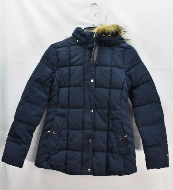 Tommy Hilfiger PS Petite Faux-Fur-Trim Hooded Puffer Coat, Blue, $245, NwoT 2