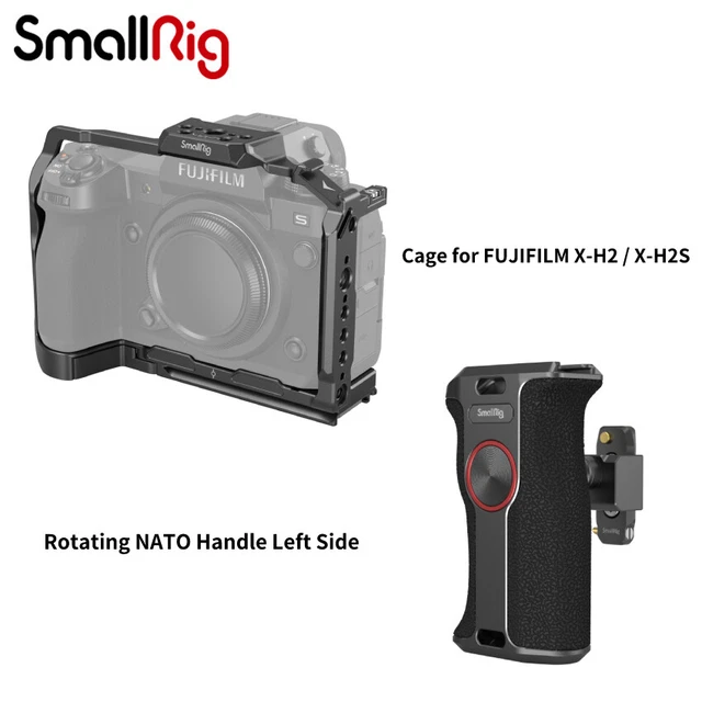 SMALLRIG X-H2 / X-H2S Kamera-Komplettkäfig für Fujifilm X-H2 / X-H2S, Videokamera-Rig aus Aluminiumlegierung mit Kabelklemme für HDMI und HawkLock-Schnellverschlussschnittstelle – 3934B SMALLRIG X-H2 / X-H2S Kamera-Komplettkäfig für Fujifilm X-H2 / X-H2S, Videokamera-Rig aus Aluminiumlegierung mit Kabelklemme für HDMI und HawkLock-Schnellverschlussschnittstelle – 3934B