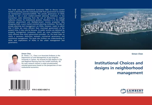 Institutional Choices and designs in neighborhood management Simon Chen Buch