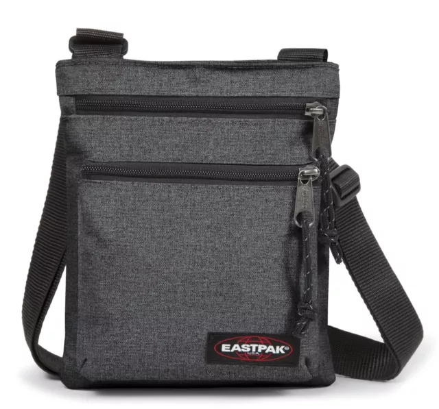 EASTPAK Rusher Umhängetasche Tasche Black Denim Grau Neu