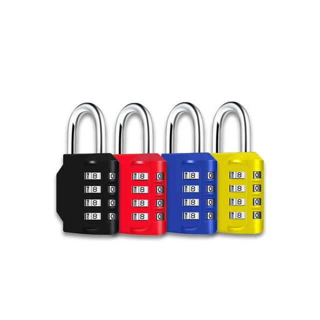 2 Pack Combination Lock Heavy Duty Waterproof 4-Digit Padlock For Gym School Bag