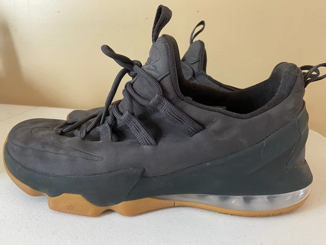 Nike Lebron Xiii Low Prm Anthracite Dark Grey Suede Gum Men'S Sz 10.5  Ah8289-001 $48.99 - Picclick