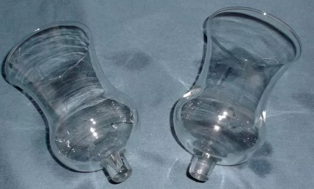 2 HOMCO Home Interiors Clear Glass TRADITIONS Votive /sconce Cup Candle Holders